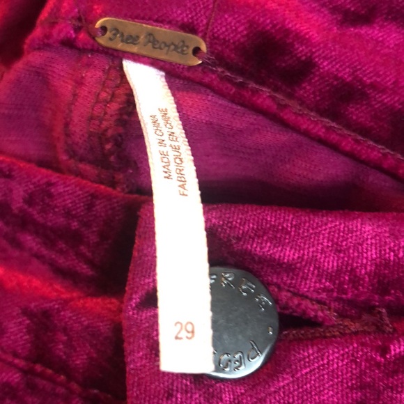 Stunning Pink Velvety FREE PEOPLE Women’s Pants size 29 - Picture 7 of 14